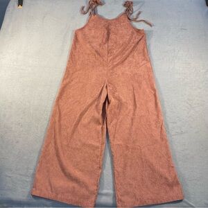 Women’s Pink Jumpsuit with Adjustable Straps, size M